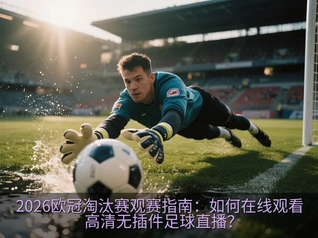 在明亮的体育场灯光照射下,一颗无品牌的足球静静躺在翠绿的草坪上